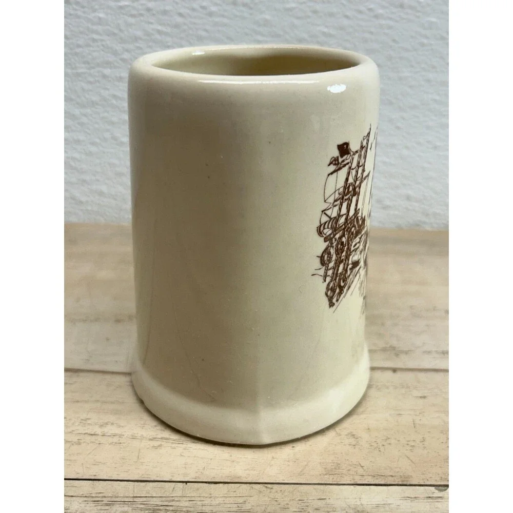 Vtg Scala Glass Ceramic Captain Morgan Beer Coffee Mug Made In USA